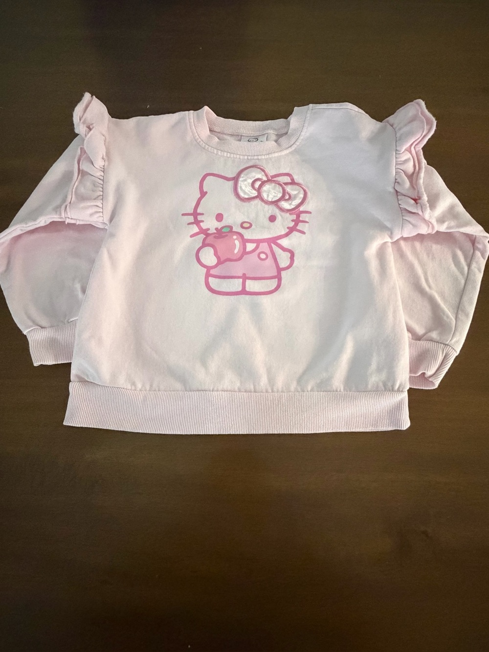 Hello Kitty Pink Ruffle-Sleeve Sweatshirt